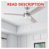Harbor Breeze Vue Fan: 44', Brushed Nickel