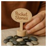 Pocket Stones Sign: 4x2.5'