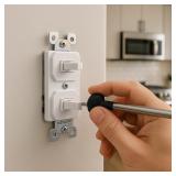 Wengart Double Toggle Light Switch: 15-amp