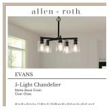AllenRoth Evans Light: 5-Light, Matte Black