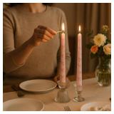 WPOGZO Taper Candles: 10', Pink, 2pc