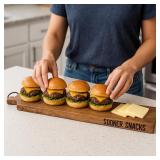 47th & Main Football Wood Slider Server: Sooner