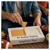 47th & Main Football Dipping Tray: Longhorns