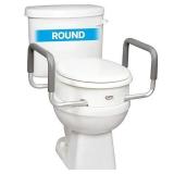Carex 3.5' Raised Toilet Seat w/ Arms: White
