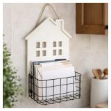 House Wood Wall Basket