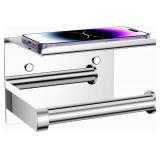 Tindbea Toilet Paper Holder w/ Phone Shelf