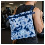 Pomchies Nylon Fitness Bag w/Lining: Blue, 14x15'