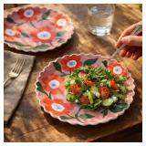 Painted Poppy Seed Salad Plates