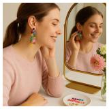 Slant Happy Birthday Earrings & Trinket Tray