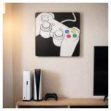 White Game Controller Wood Wall Decor 20x20'