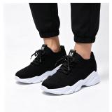 Breathable Flyknit Fashion Casual Shoes: Size 8