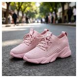 Women's Knit Mesh Platform Sneakers: Size 7