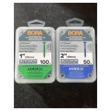 Bora Pocket Hole Screws 1'&2' 100ct Each
