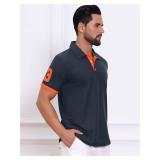 Men's Pique Polo Shirt Breathable: Navy, Sm