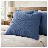 Home Expressions Euro Sham: Ensign Blue, 27x27'