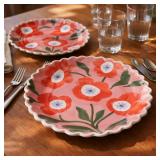 Painted Poppy Seed Dinner Plates