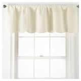 Hudson&Main Audrey Scallop Valance: Ivory, 60x18'