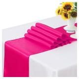 50pcs Hot Pink Satin Chair Sashes 7x108'