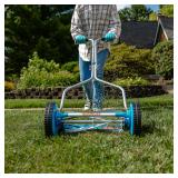 American 14' 4-Blade Push Reel Lawn Mower: Blue