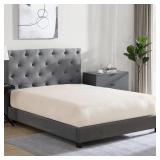 SwiftHome Flannel Plush Fitted Sheet: Cream, Twn