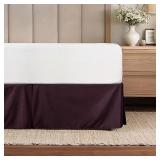 Soft Essentials Pleated Bed Skirt: Purple, Full
