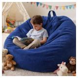 2.5ft Bean Bag Chair Cover: Sapphire Blue 200L