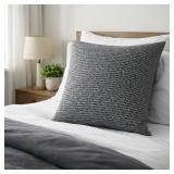 Loom+Forge Zenith Euro Sham: Charcoal, 26x26'