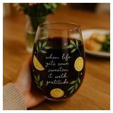 Faithworks Stemless Wine Glass: Gratitude 20oz