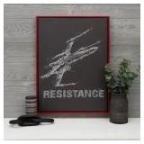 Resistance Line Art Canvas Wall Decor 24'x18'