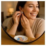 Slant Mom Mom Mom Earrings & Trinket Tray