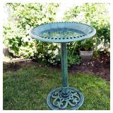 Alpine 28' H Green Plastic Birdbath w/ Scrollwork