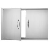 VEVOR 33x22' Dbl BBQ Access Door: Stainless