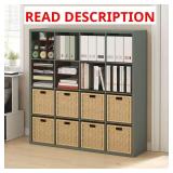 Furinno 57.95' Tall 16-Shelf Bookcase: Green