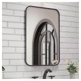 waterpar 28x36' Rectangular Wall Mirror: Blk