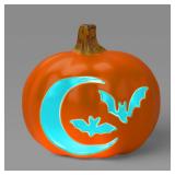 Hyde&EEK 9' Lit Pumpkin Moon Bats w/Timer