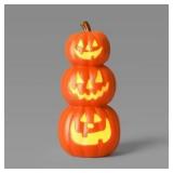 19.75' Lit Triple Stacked Pumpkin Halloween