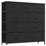 SONGMICS Wide Dresser w/ 9 Fabric Drawers