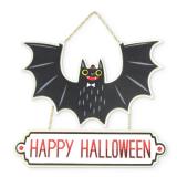 Happy Halloween Bat Wall Hanging: MultiColored