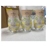 Lot of 3 Faithworks Stemless Wine Glasses