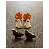 3 sets of Halloween Earrings
