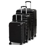 AmazonBasics 3pc Hardshell Luggage Set: Black