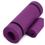 CAP 1/2' High Density Yoga Mat w/ Strap: Wine