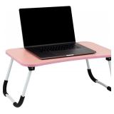 MindReader Lap Desk Laptop Stand: Pink, 23x14'