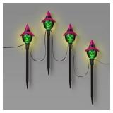 4ct LED Animated Talking Witch Stake Lights