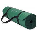 Gaiam 10mm Yoga Mat w/Easy-Cinch Strap: Green