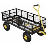 900lb Steel Garden Dump Cart w/ 10' Tires