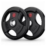 GIKPAL 90lbs 2' Rubber Coated Olympic Plates