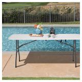 FDW 70' White Folding Half Table for Parties