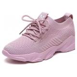 Women's Knit Mesh Sneakers: White, 6.5