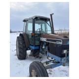 Ford 7740 SL, cab rough, 7800 hours, missing rear